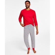 Matching Mens Thermal Waffle Holiday Stripe Mix It Pajama Set, Small - £17.25 GBP