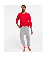 Matching Mens Thermal Waffle Holiday Stripe Mix It Pajama Set, Small - £17.03 GBP