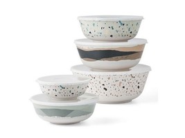 Member&#39;s Mark ~ Ten (10) Piece Nesting Bowl Set ~ Melamine ~ TERRAZO - $1,104.63 MXN