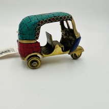 Brass Auto Rickshaw Indian Handicraft Collectible Decor Bombay Store Pap... - $48.51