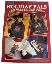 Leisure Arts Pattern Booklet Holiday Pals in Waste Canvas Witches Snowman Craft - £3.92 GBP