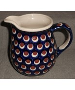 Hand Made BOLESLAWIEC Polish Pottery 5 1/2&quot; tall 24oz BROWN DOT PATTERN ... - $595.74 MXN