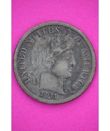 1911 P Barber Liberty Dime Scarce Semi Key Date Coin Philadelphia Mint 150 - $18.43 CAD