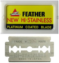 30 FEATHER Razor Blades NEW Hi-Stainless Double Edge - $18.75