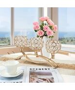 Gold 3 Arm Candelabra Candle Holder Metal Table Centerpiece - $39.95