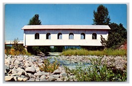 Highway 99 Covered Bridge Southern Oregon OR UNP Chrome Postcard T21 - $2.92