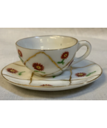 Vintage Miniature Cup And Saucer Sunflower Occupied Japan - £3.71 GBP