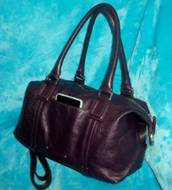 Cole Haan Dark Brown Pebble Leather Shoulder Cross Body Bag-LARGE W/ Out Pockets - £30.44 GBP