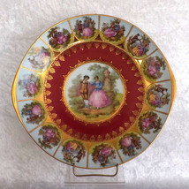 Fragonard STW Bavaria Royal Vienna Style Quatrefoil Courting Couple Plate German - £19.54 GBP