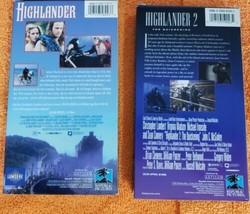 Highlander and Highlander 2 - VHS Sean Connery &amp; Christopher Lambert (bc1) - £7.90 GBP