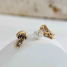 Bronze Jellyfish Post Earrings 11x6mm - $301.71 MXN