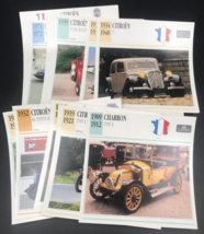 Lot of 19 Vintage Citroen France Atlas Editions Classic Cars Info Spec Cards - £7.46 GBP