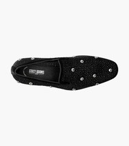 Stacy Adams Spangle Rhinestone Slip On Shoes Black and Silver 25699-042 image 4