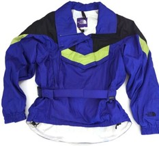 North Face Womens Vintage Purple Label Pullover Ski Jacket Size 12 Shoulder Pads - £25.66 GBP