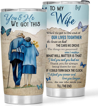 Gifts for Wife from Husband - 20Oz to My Wife Blue Tumblers for Her - Wife Birth - £14.15 GBP