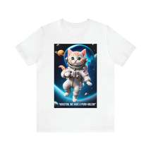 Cat Breeds in Space - American Short Hair Breed - Unisex Jersey Short Sl... - £15.72 GBP+