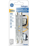 GE Halogen 300W T2.5 Bulb, R7s Base, 2pk - $530.30 MXN