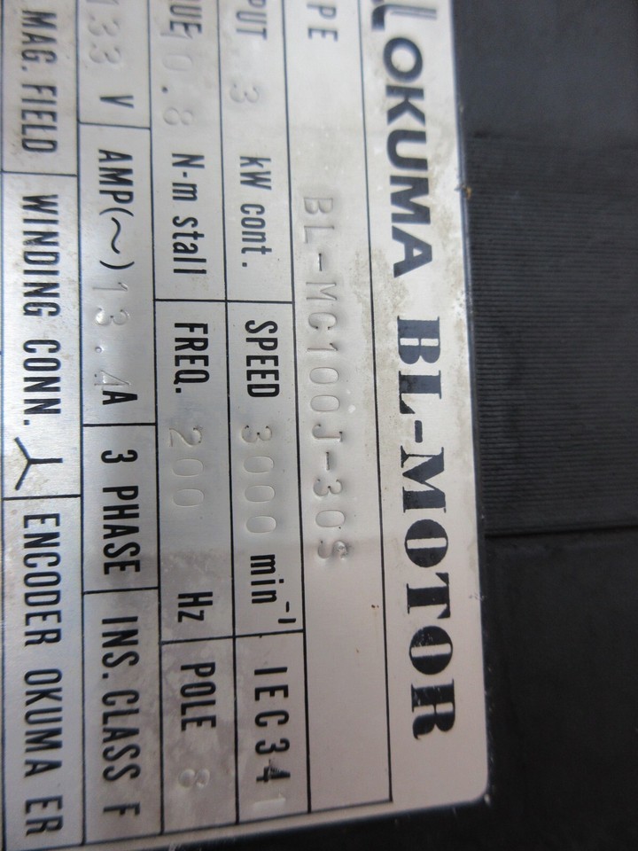 SPECIAL PRICE OKUMA SERVO MOTOR BL-MC100J-30S ER-J-7200D WARRANTY EACH 1 Item image 6