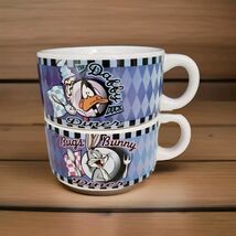 Vintage 1998 Looney Tunes Souper Bowl Mugs Bugs Bunny Daffy Duck Diner T... - $28.22 CAD