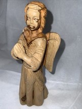 Carved Wooden Angel made in Israel Figurine 7&quot; Tall - $542.70 MXN