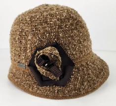 Betmar New York Bucket Hat Womens One Size Brown Bowler Derby Roll Grand... - £26.35 GBP