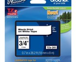 Brother P-Touch TZE-241 Tape, 3/4&quot; Standard Laminated Tape, Black on White - $16.78
