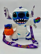Disney Parks Happy Halloween Stitch Mummy Popcorn Bucket Light Up GITD 2025 - $48.50