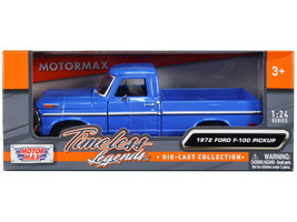 1972 Ford F-100 Pickup Truck Blue &quot;Timeless Legends&quot; Series 1/24 Diecast Model C - £33.69 GBP