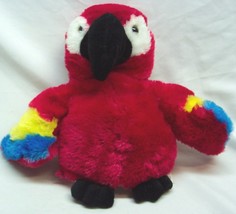 Kellytoy 2011 SOFT RED MACAW PARROT HAND PUPPET 9&quot; Plush Stuffed Animal Toy - £14.35 GBP