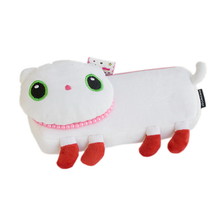 [White Kitty] Large Plush Gadget Pencil Pouch Bag / Cosmetic Bag / Carrying C... - £16.85 GBP