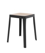 LeisureMod Stackable Square Plastic Dining Stool - Mid-Century Modern Ba... - $49.31 CAD