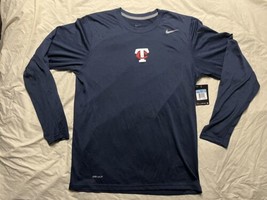 Nike Dri Fit MLB Minnesota Twins Long Sleeve Shirt Blue Men’s Medium NWT - $49.50