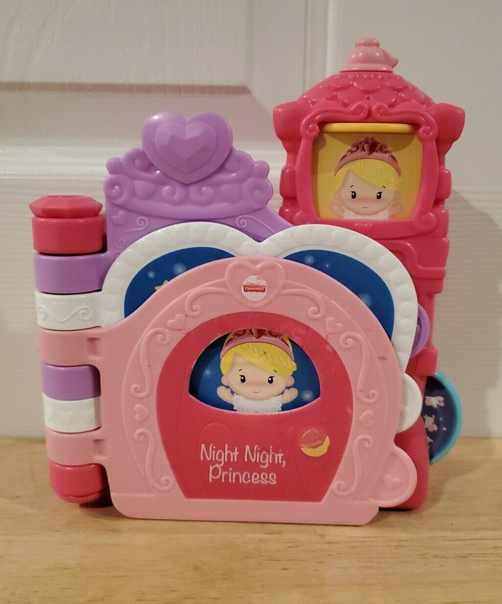 Fisher Price Disney Night Night Princess Talking Interactive Baby Toy Book Pink - £7.78 GBP