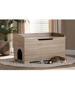 Faulkner Oak Cat Litter Box Cover House - $3,259.73 MXN