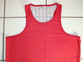 Vintage Simple Sports Tank Top Sleeveless Netted Back T Shirt L - $15.14