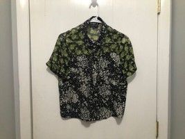 Topshop Contrasting Floral Print Short Sleeve Top Blouse Womens SZ US 6 Nice - £10.26 GBP