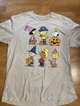 Peanuts Charlie Brown Halloween Trick Or Treat Gray T-Shirt - Size X-Large - £8.75 GBP
