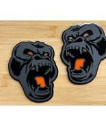 Angry Gorilla Orange Eye Car Truck Emblem Badge Matte Black/Black Custom... - $34.58