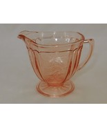 Pink Depression Glass Milk Pitcher, Mayfair/Open Rose Anchor Hocking, Vi... - $14.65