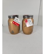 Mason Jar Luminary Gold Painted Ashland Lot Of 2 Set Home Decoration Chr... - $23.28 CAD