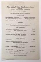 Apollo Club H.S Voice Scholarship Award Central High School Feb 19, 1946... - $15.00