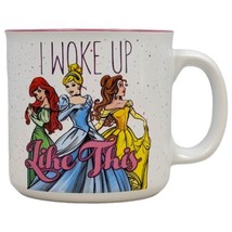 Disney Princess &quot;I Woke Up Like This&quot; 20oz Ceramic Camper Mug - Silver Buffalo - £11.07 GBP