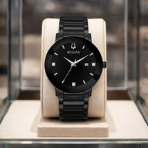 Bulova Men's 3-Hand Quartz Watch with Diamond Dial 98D144 - $245.03