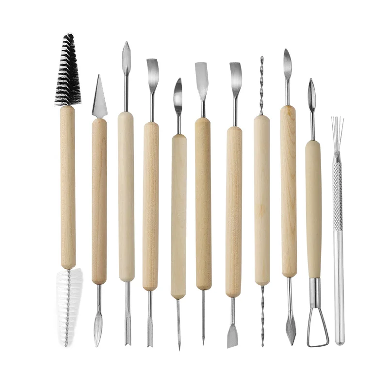 5pcs 11PCs Soft Clay Sculpture Pottery Tool DIY Handmade Carving Knife 1... - $8.68