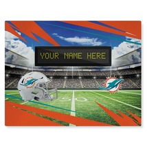 Official NFL Miami Dolphins Personalized 62&quot; x 84&quot; Washable Rug - £149.37 GBP