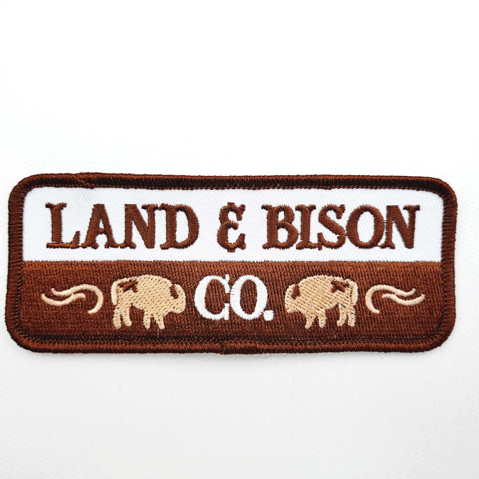 Land &amp; Bison Embroidered Patch for Caps Jackets Iron-On - $4.95