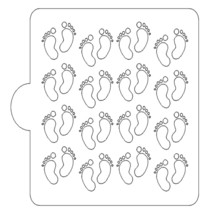 Baby Feet Pattern Shower Stencil for Cookies or Cakes USA Made LS9064 - $91.95 MXN
