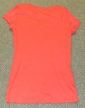 Womens Shirt CRB Red Short Sleeve V-Neck Tee Top-size M - $14.85