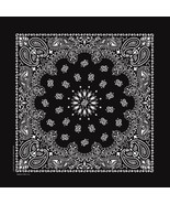 Carolina Creative Bandanna (Black) Paisley Print 35&quot; x 35&quot; Hav-A-Hank x-... - $16.84 CAD