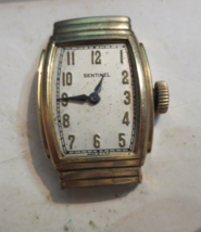 Vintage Ingraham Model L Sentinental Deco Manual Wind Men&#39;s Watch Goldtone - £10.92 GBP